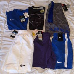 Kids Youth Unisex Short Shirt Nike Under Armour Lot Of 6