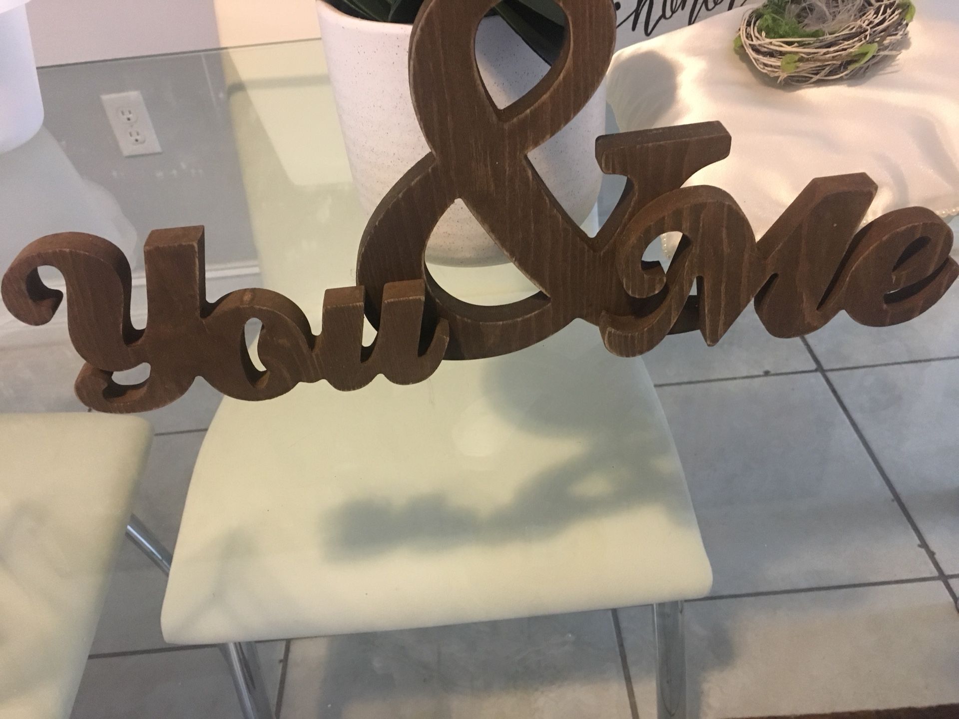 Beautiful wooden YOU & ME sign! Can be used for wedding or anniversary!