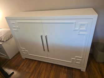 White Cabinet buffet sideboard Z Gallerie