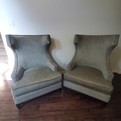 Grey Wingback Armchair(s)