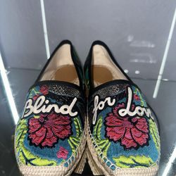 New In Box Gucci BLIND FOR LOVE ESPADRILLES 