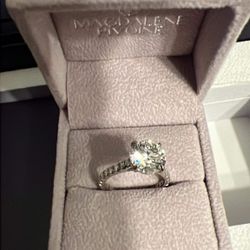 3.2 Carat Diamond 14k White Gold Ring 