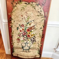 Large Chinoiserie Wall Panel 50” x 23.75”