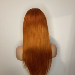 Orange Head Band Wig 30in