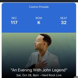 John Legend Tickets This Saturday At The Hard Rock 