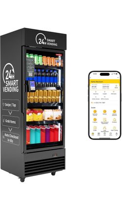 Haha Smart AI Vending Machine for business Contactless Grab& Go, Multi-item Combo Vending with App Management