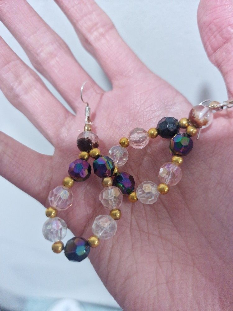 JillRose, Large Beaded Earrings, 2in