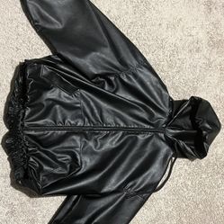 Leather Hoodie