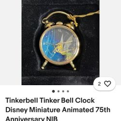 Clock tinkerbell clock collectible