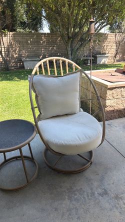 Patio chairs and side table
