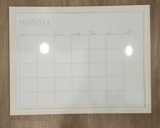 Dry Erase Calendar Board