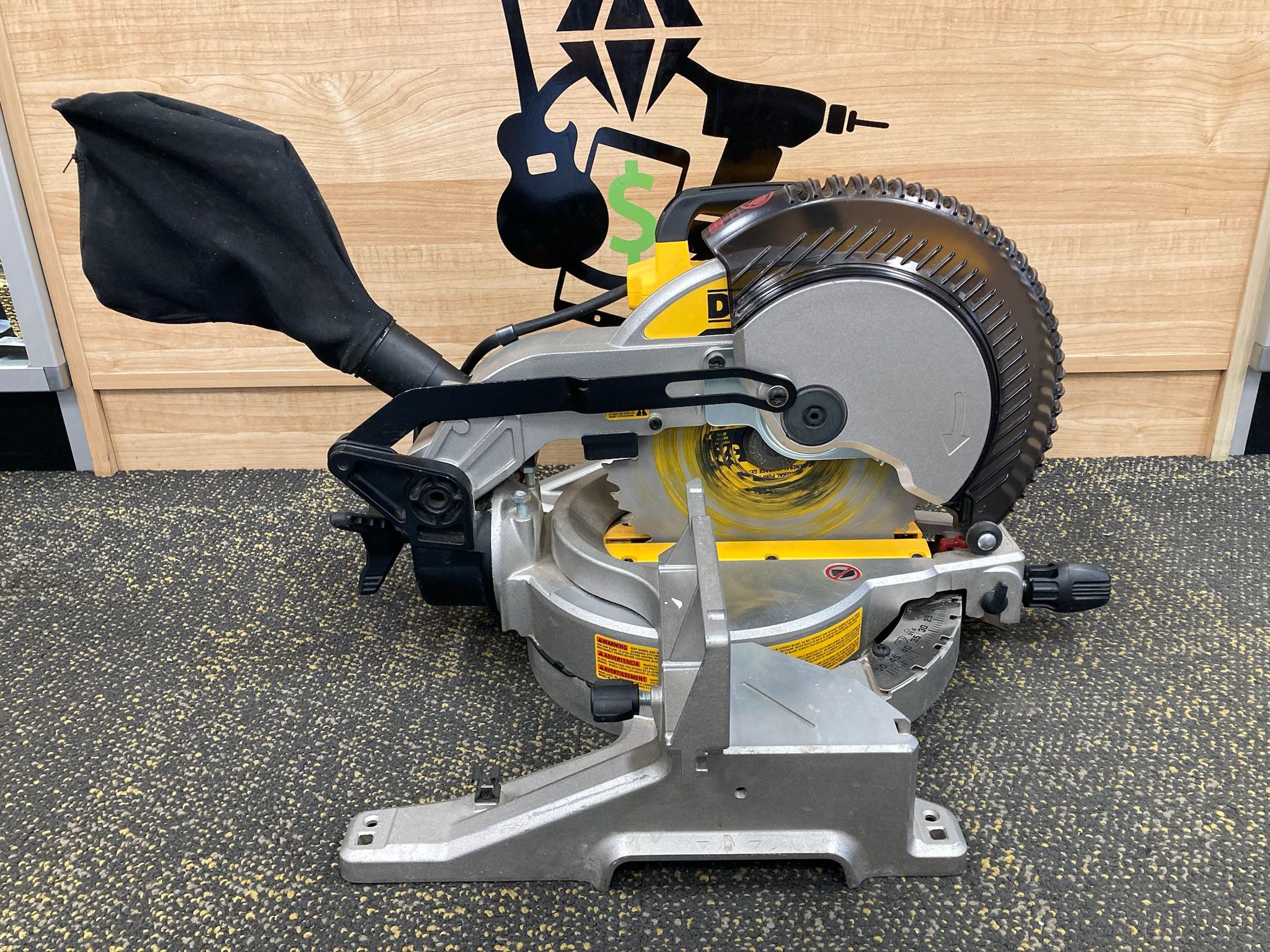 DEWALT DWS713 15 Amp Corded 10 in. Compound Single Bevel Miter Saw for