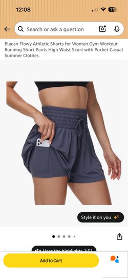 Grey gym shorts high waisted size small