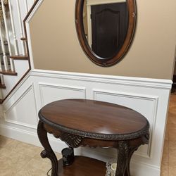 Foyer Or Halfway Table With Mirror 