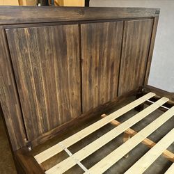 🛏️ Solid Wood Panel HEADBOARD & FOOTBOARD (Queen) Bed Frame