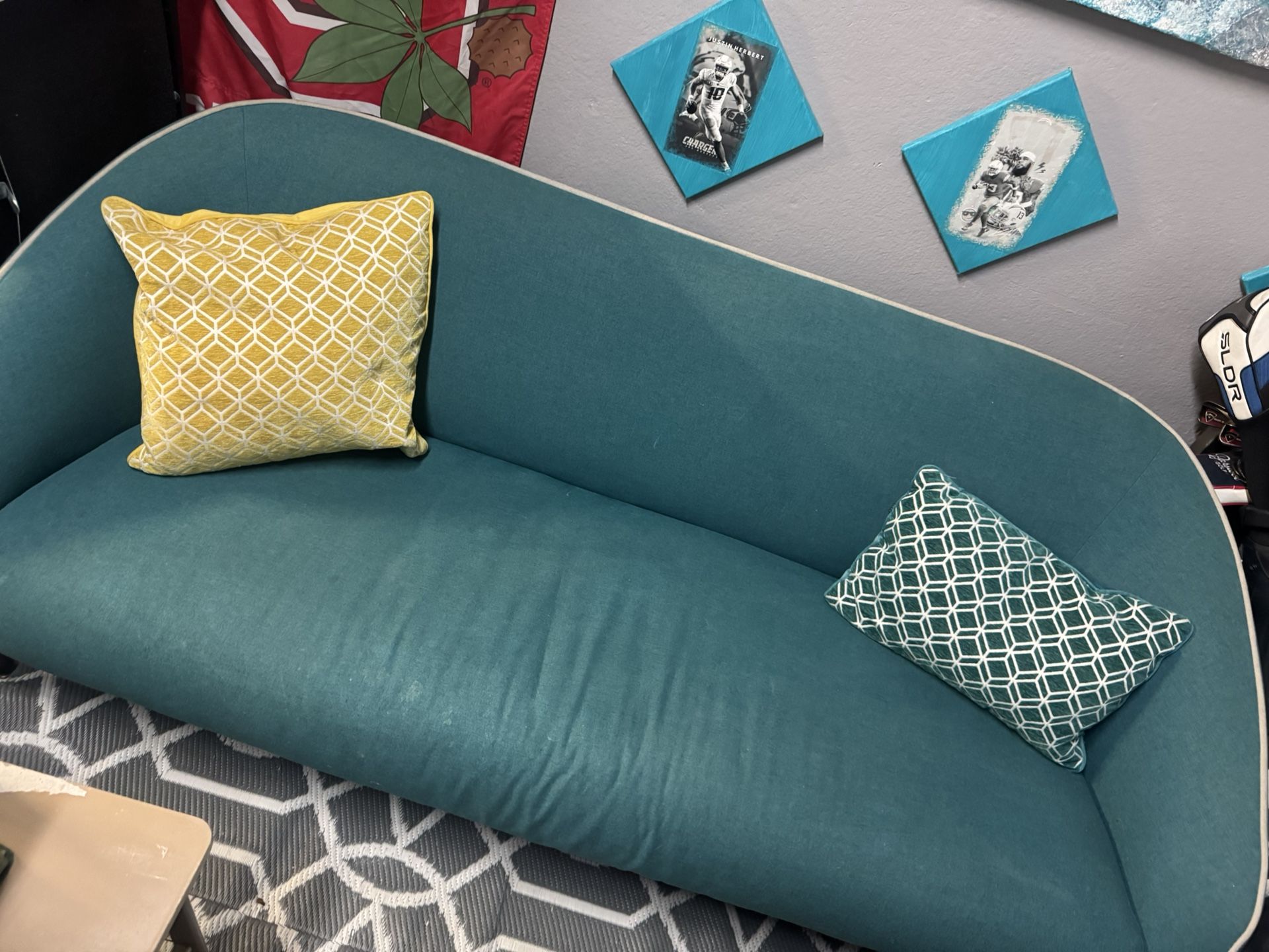Teal Sofa