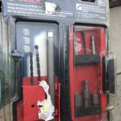 Brand New BOSCH CONCRETE SCREW DRILL BIT SET 