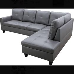 Faux Leather Sofa – Modern Couch with Sturdy Frame, Comfortable Cushioning, Easy-to-Clean Upholstery for Living Room, Apartment, Office, or Home Décor