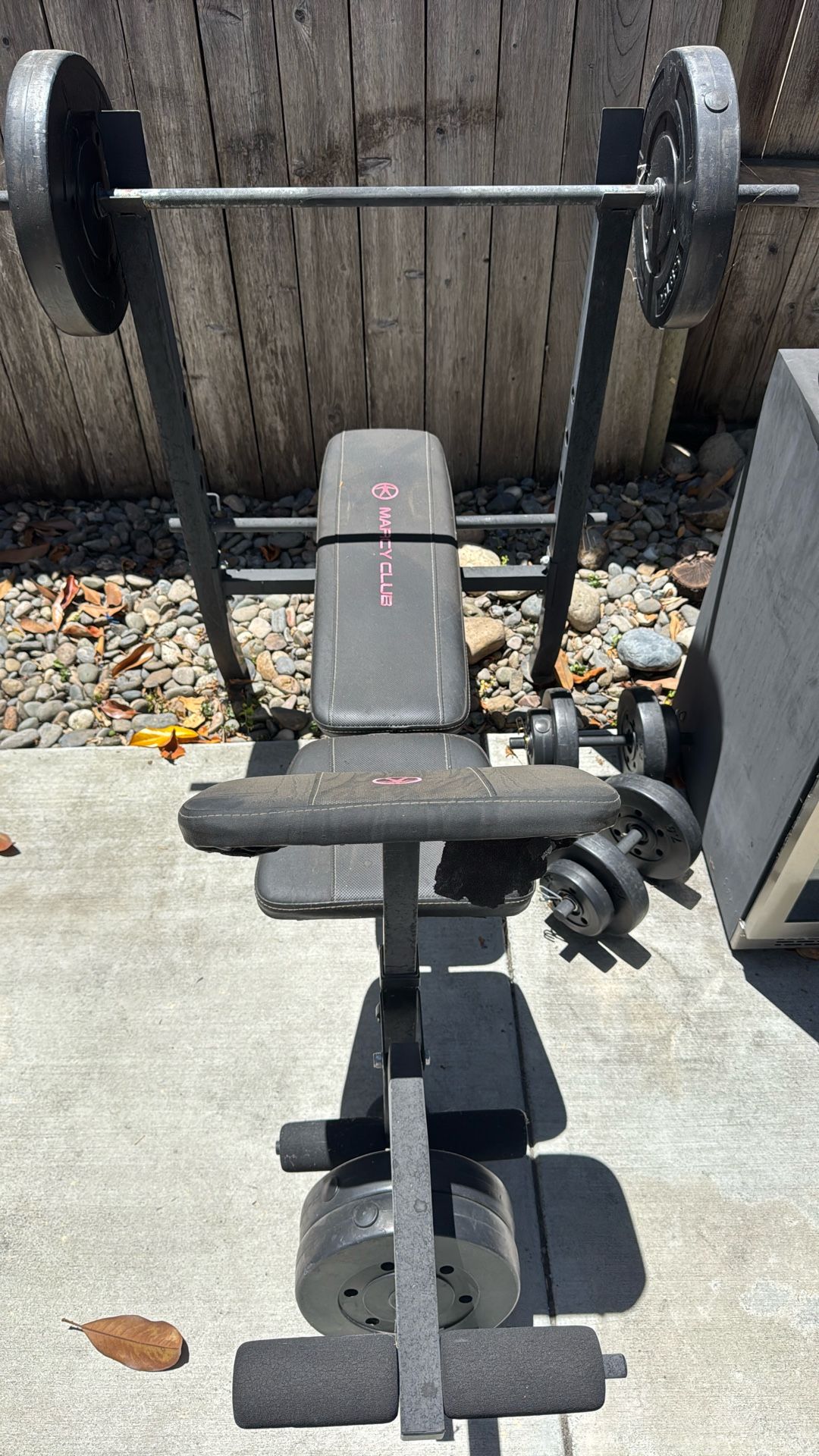 Standard weight Bench, Bench Press And Dumbbell Set