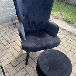 Coolmore Upholstered Chair And Footrest 