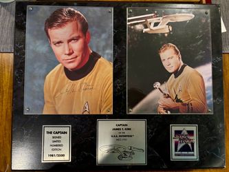 20” X 16” Star Trek Captain Kirk Cast photos mounted with autographed and numbered!!