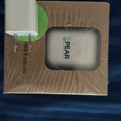 Pear Wireless Earbuds New In Box Very Similar To Apple Earbuds Comes W/Real Apple Charging Block 