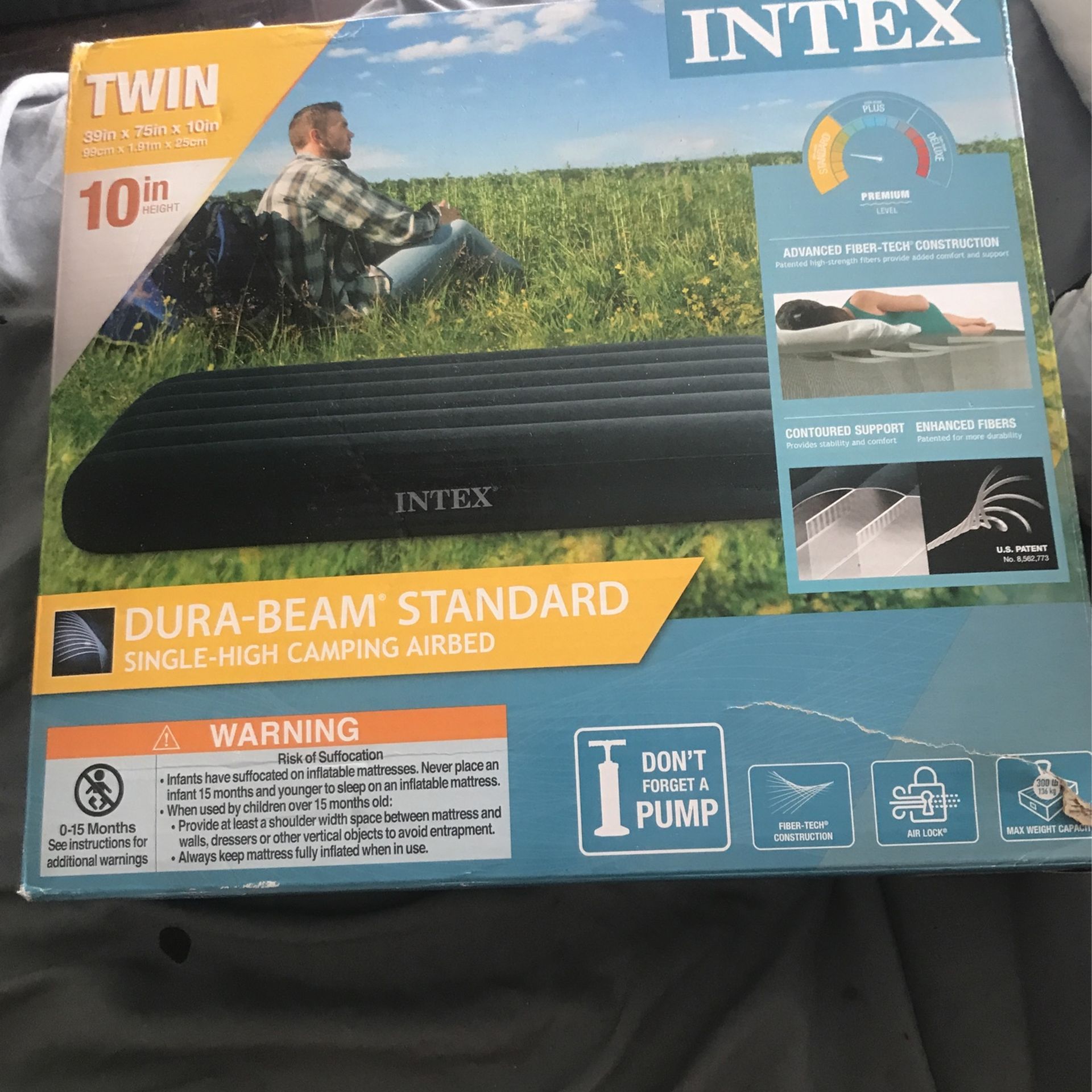 Twin size intex air mattress 