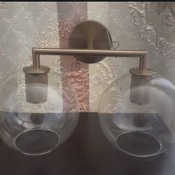 Modern Gold 3-Light Bathroom Vanity Light – $20