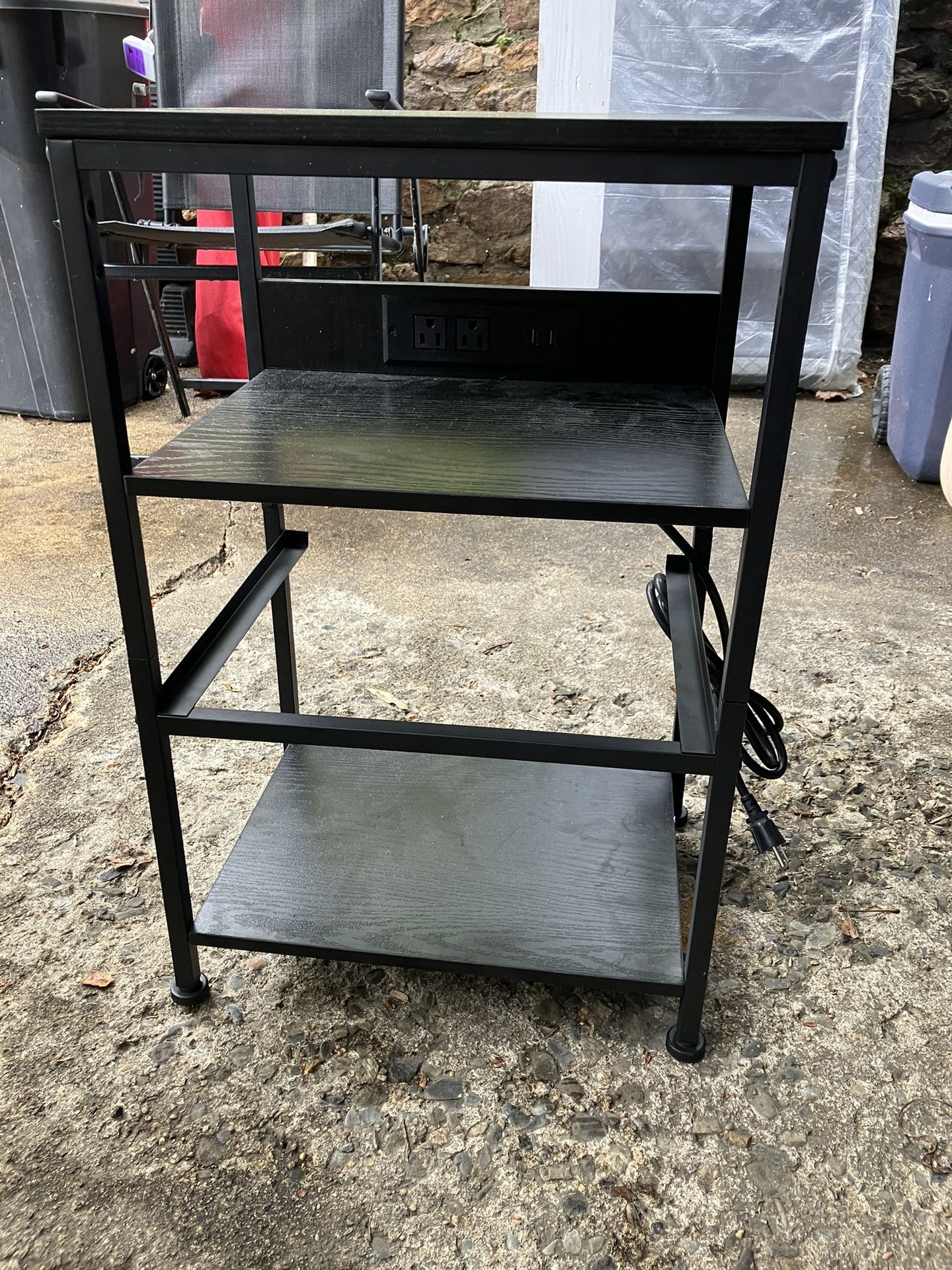 Table With Electrical Outlet