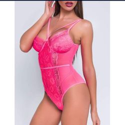 Women Sexy Teddy Lingerie Eyelash Lace Bodysuit V Neck Snap Crotch Sexy Outfits