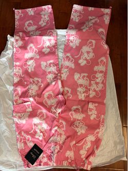 Disney Cakeworthy Minnie Mouse Wide Leg Cargo Pants Pink NWT Women’s L