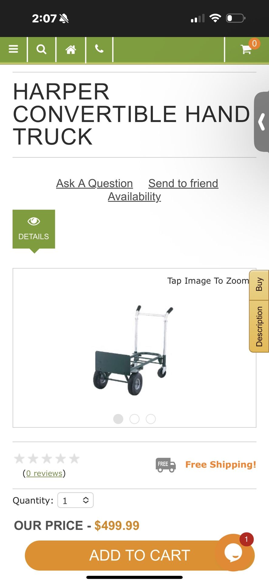 Harper Trucks Heavy Duty Convertible Hand Truck,Dark Green dolly