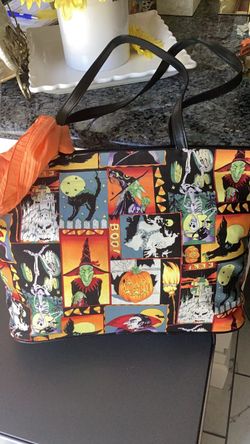 Halloween zippered cloth bag