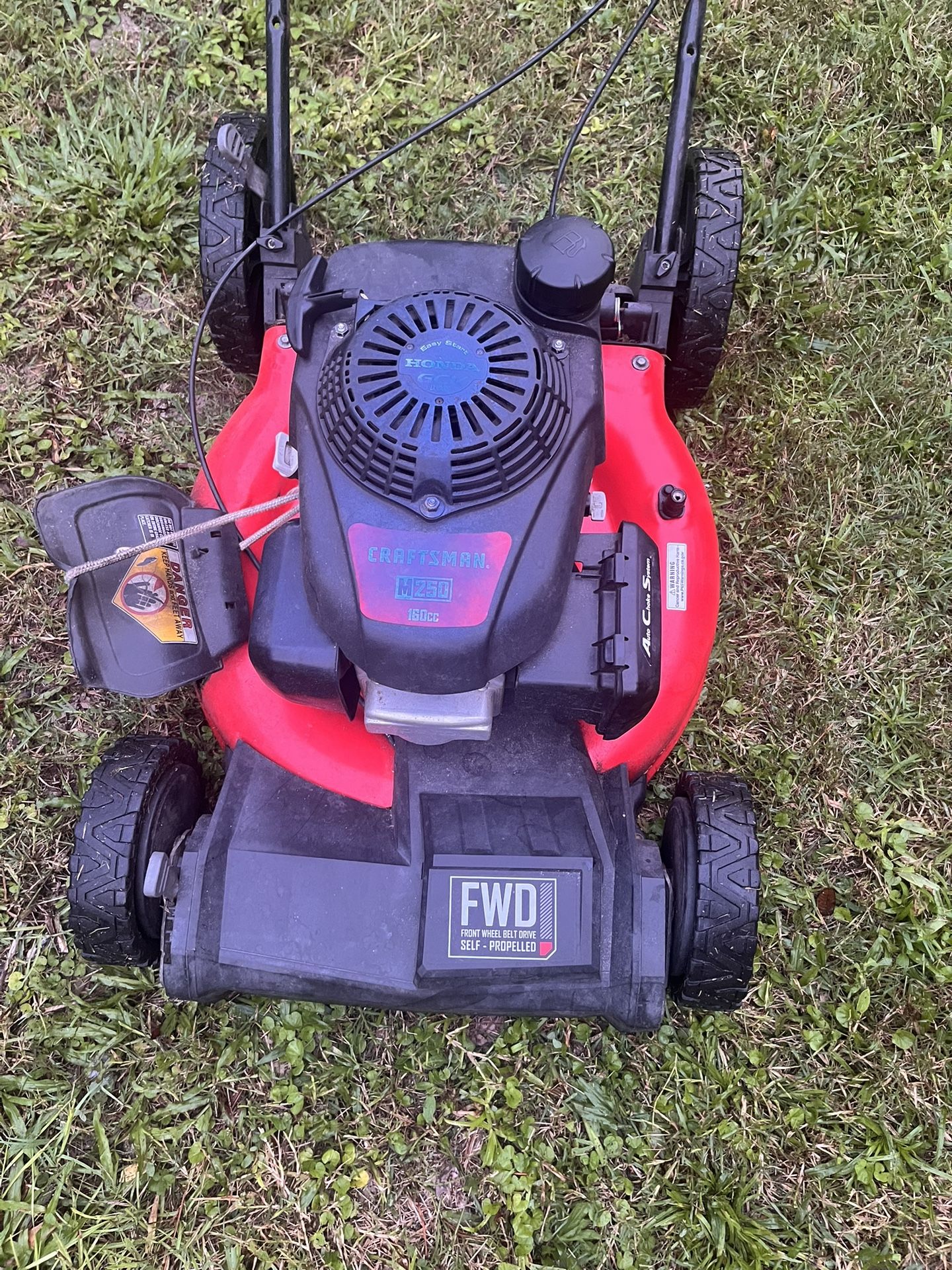 Craftsman M250 160-cc 21" Self-Propelled Gas Push Lawn Mower with Honda Engine