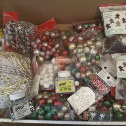 Large Lot Of Christmas Craft Supplies