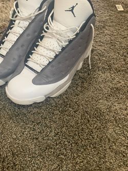 Retro 13 grey Blk white size 12