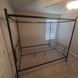 New Queen-Sized Bed Frame with Included Base Board - No Box Spring Required