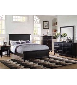 4- Pc Bedroom set Dresser,Mirror Nightstand (1) Queen size bed frame Not including Mattress and Box Sp