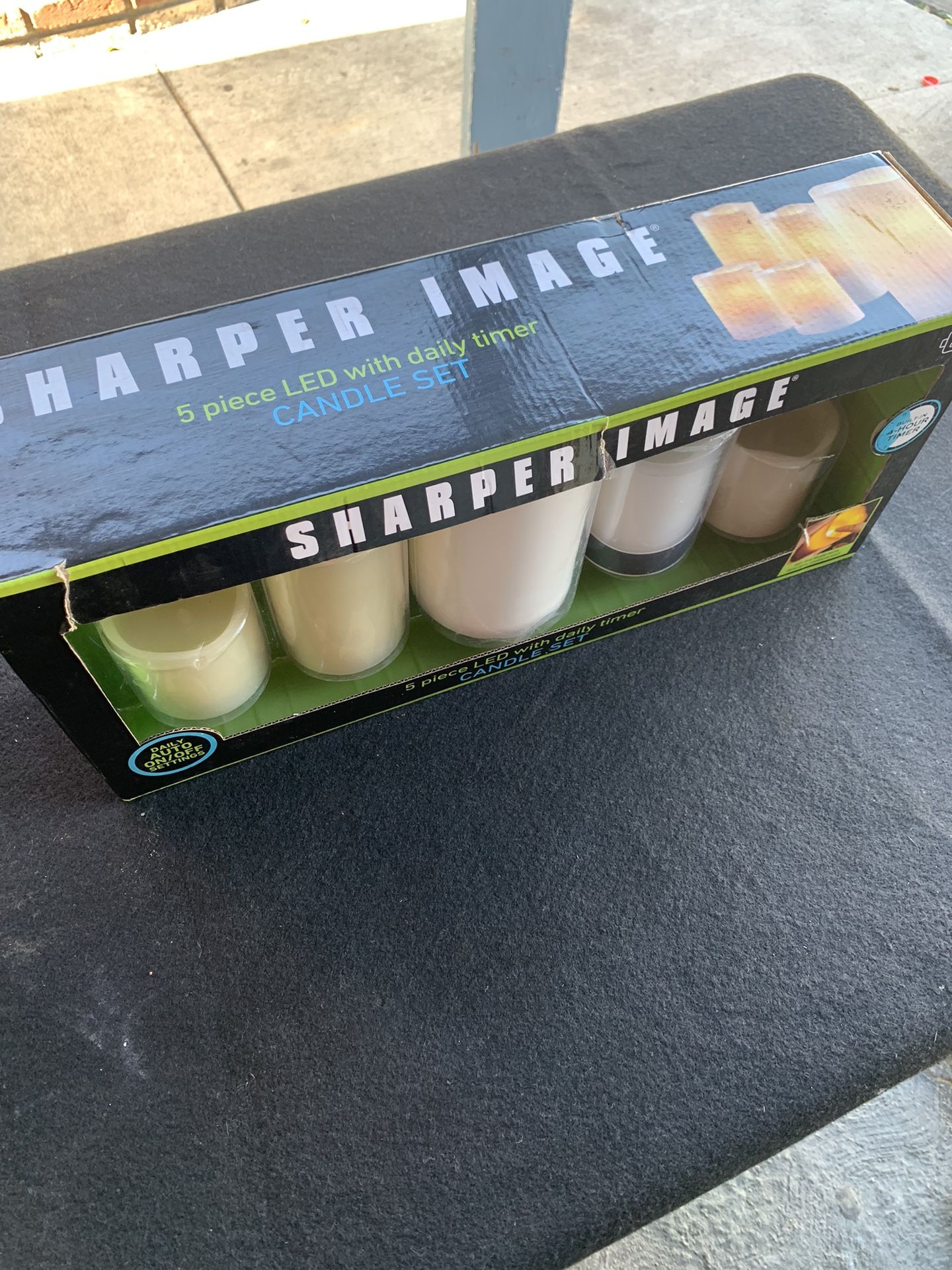 5 Piece Candle Set LED By sharper image