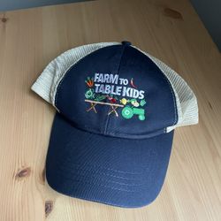 Cute Kids Youth Adjustable Trucker Hat Farm To Table Farming Garden 