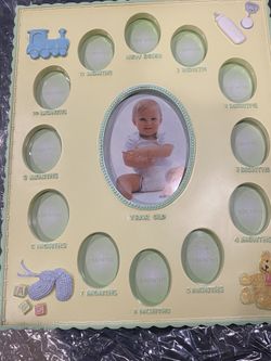 My First Year Photo Picture Frame From Baby To 1 Year Old