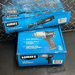Hart Pneumatic Impact Wrench & Ratchet Set