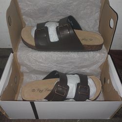 RF Leather/suede Sandals $45 BO - size 8-10 