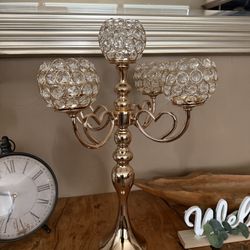 Gold Candelabra Centerpieces