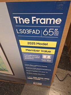 SAMSUNG 65"INCH QLED 4K THE FRAME TV LS03FAD 