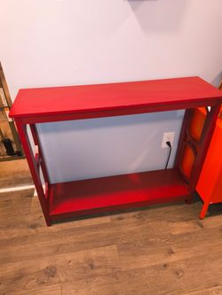 Console Table Cranberry Red