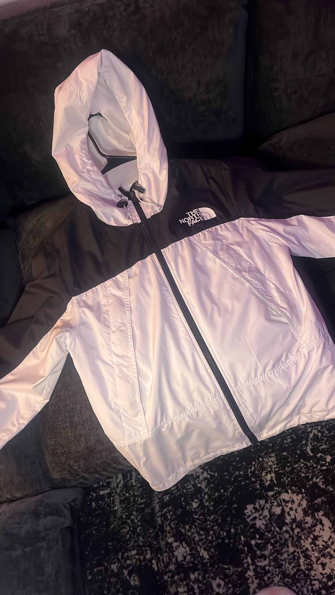 Black/White Northface Windbreaker