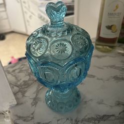 L.E. Smith Vintage Lidded Candy Jar