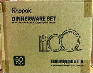 Finepak Dinnerware Set 50 Pack