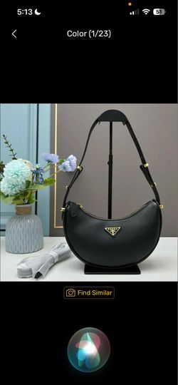 Black leather bag